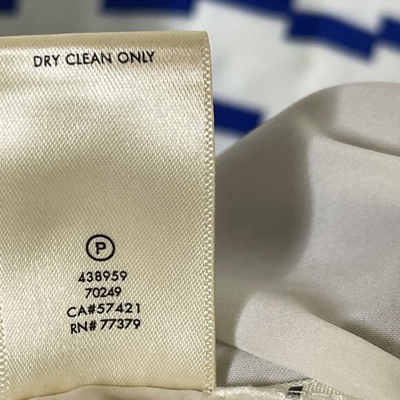 Ann Taylor Petite Linen Blend Coastal Nautical Blue White Fit Flare Dress 4P - Picture 8 of 12